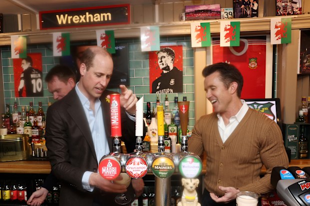 Prince William, Prince of Wales and Chairman of Wrexham AFC Rob McElhenney