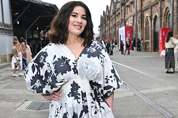 Nigella Lawson attends Australian Fashion Week 2025 on May 13, 2025 in Sydney, Australia. 
