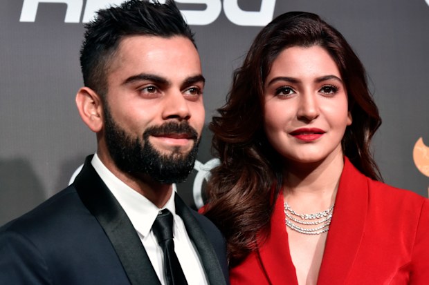 Indian Cricketer Virat Kohli and Bollywood actress Anushka Sharma. 
