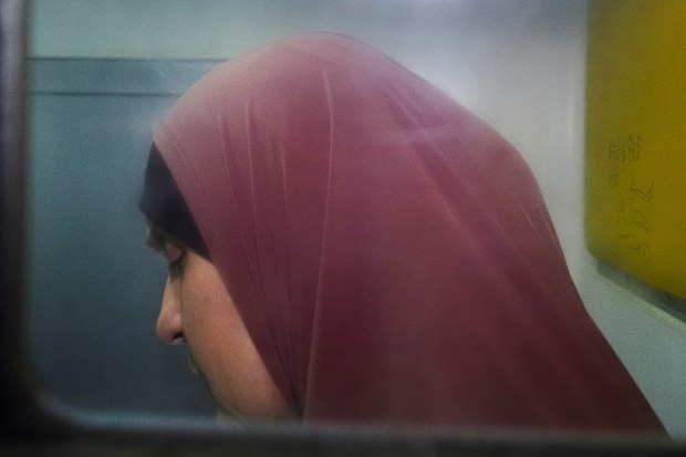 Kawsar Ahmad, one of two women linked to alleged Islamic State Jihadists, is seen inside a prison van while entering Melbourne Magistrates Court ahead of their bail application, which was later withdrawn, on May 11, 2026 in Melbourne, Australia. Two women accused of slavery-related offences after returning from a Syrian refugee camp have applied to be released on bail. (Photo by Asanka Ratnayake/Getty Images)