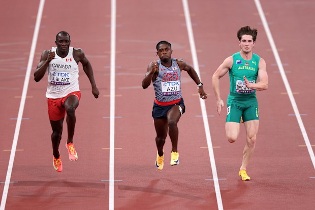 From left: Jerome Blake, Jeremiah Azu and Rohan Browning.