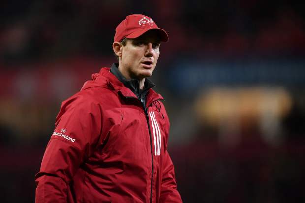 Stephen Larkham of Munster at Thomond Park in Limerick.