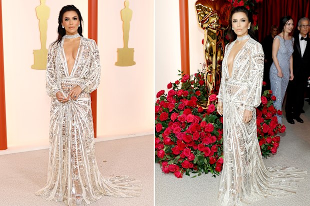 HOLLYWOOD, CALIFORNIA - MARCH 12: Eva Longoria attends the 95th Annual Academy Awards on March 12, 2023 in Hollywood, California. (Photo by Arturo Holmes/Getty Images )