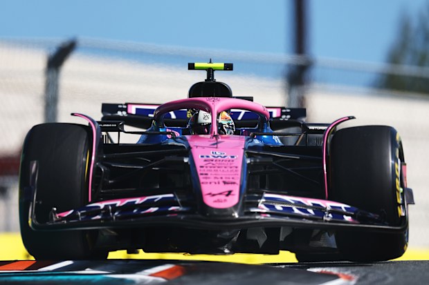 Jack Doohan of Australia driving the (7) Alpine F1 A525 Renault on track during Sprint qualifying ahead of the F1 Grand Prix of Miami at Miami International Autodrome on May 02, 2025 in Miami, Florida. (Photo by Mark Thompson/Getty Images)