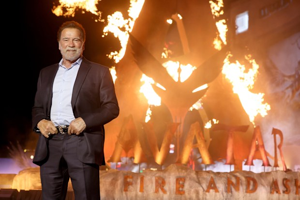 Arnold Schwarzenegger attends the world premiere of 20th Century Studios "Avatar: Fire and Ash" at The Dolby Theatre in Hollywood