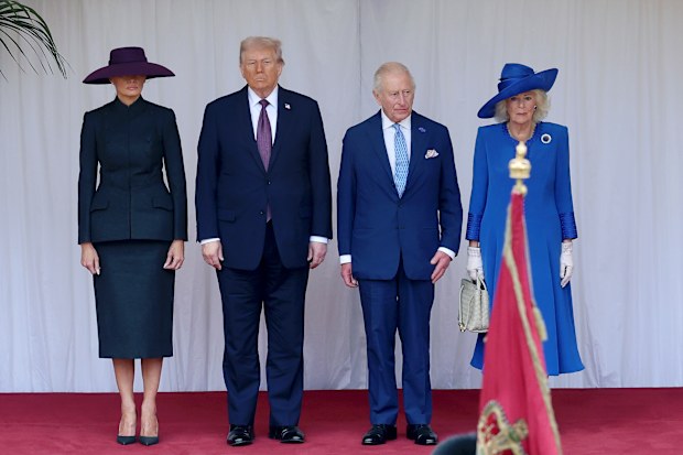 First Lady Melania Trump, US President Donald Trump, King Charles III and Queen Camilla 