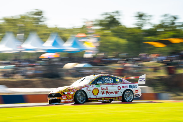 Anton De Pasquale during Saturday's Supercars race at Hidden Valley in Darwin. Image: Daniel Kalisz
