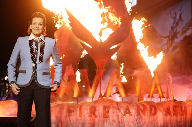 Sigourney Weaver attends the world premiere of 20th Century Studios "Avatar: Fire and Ash"