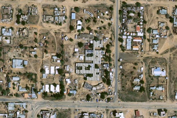 This satellite image taken by Airbus DS shows objects on the ground at the Saudi Maternity Hospital in el-Fasher, Sudan, Tuesday, Oct. 28, 2025.