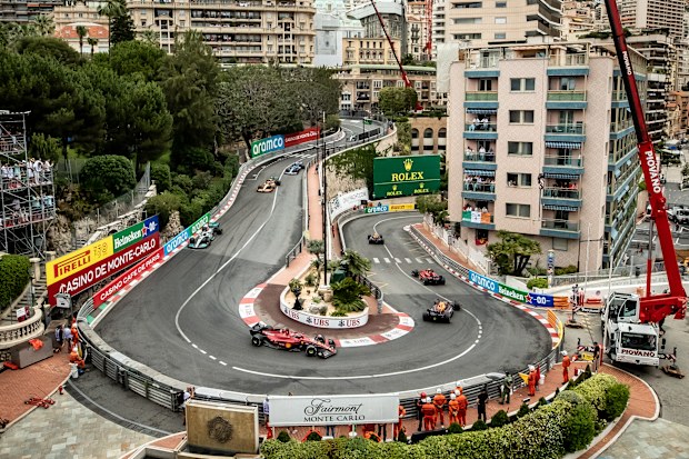 Sergio Perez leads the Monaco Grand Prix.