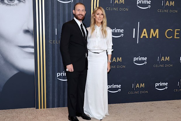 NEW YORK, NEW YORK - JUNE 17: (L-R) RC Angelil and Céline Dion attend the "I Am: Celine Dion" New York special screening at Alice Tully Hall on June 17, 2024 in New York City. (Photo by Cindy Ord/Getty Images)