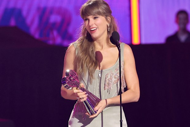 LOS ANGELES, CALIFORNIA - MARCH 26: (FOR EDITORIAL USE ONLY) Taylor Swift accepts the Pop Album of the Year award onstage at the 2026 iHeartRadio Music Awards at Dolby Theatre on March 26, 2026 in Los Angeles, California. (Photo by Kevin Winter/Getty Images for iHeartRadio)