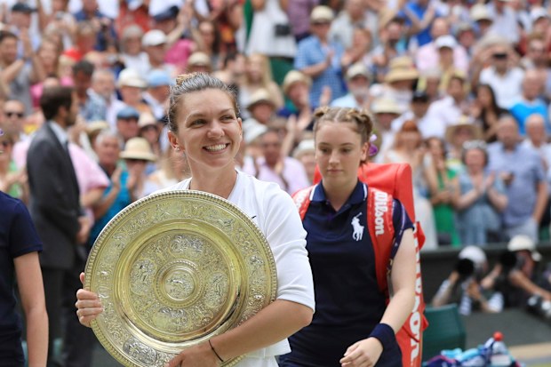 Simona Halep of Romania won the ladies' singles final at Wimbledon against Serena Williams.