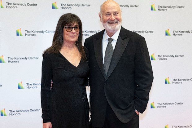 Rob Reiner and Michele Singer Reiner arrive on the red carpet at the State Department for the Kennedy Center Honors gala dinner. They were both found stabbed to death at their Los Angeles home.