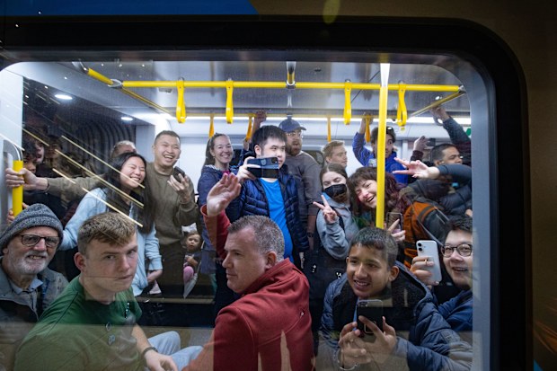 Melburnians flocked to the newly opened Melbourne Metro Tunnel today.