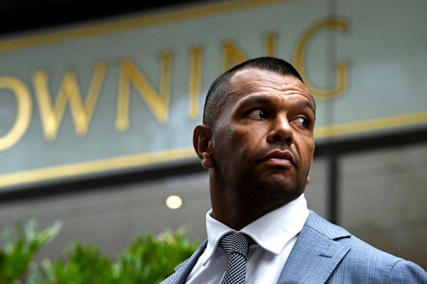 Wallabies player Kurtley Beale during a lunch break in his sexual assault trial at Downing Centre District Court in Sydney.