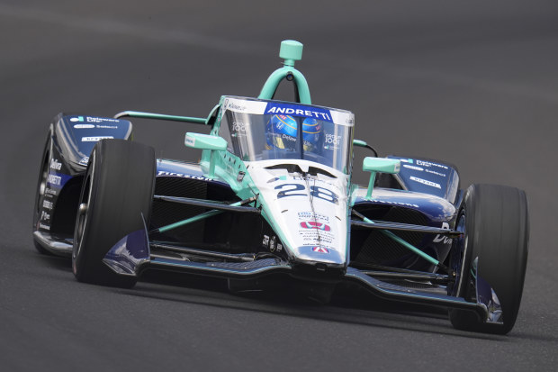 Andretti Global's Marcus Ericsson in qualifying for the 108th Indianapolis 500.