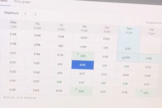 Google Flights hack