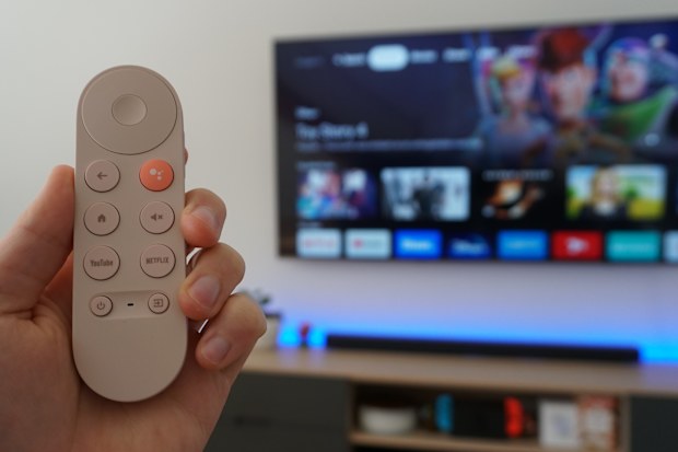 Google TV's Chromecast remote.