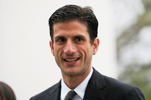 FILE - Jack Schlossberg arrives at the JFK Library, on May 4, 2025, in Boston. (AP Photo/Robert F. Bukaty, File)