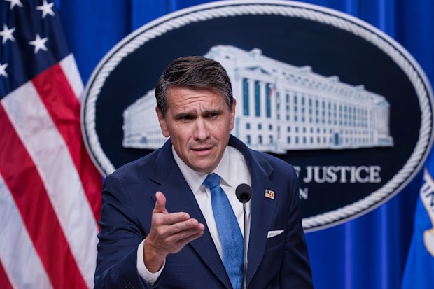 Deputy Attorney General Todd Blanche takes a question from a reporter during a news conference after the Justice Department announced the release of three million pages of documents in the latest Jeffrey Epstein disclosure in Washington, Friday, Jan. 30, 2026. (AP Photo/J. Scott Applewhite)