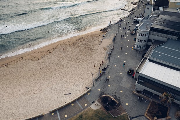The Walk of Fame as part of the Discovering Hidden Legends surf life saving campaign at Cronulla Beach.