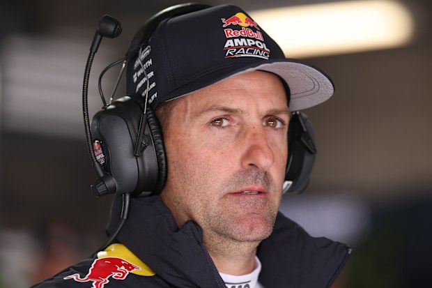 BATHURST, AUSTRALIA - OCTOBER 09: Jamie Whincup co-driver driver of the #88 Red Bull Ampol Racing Chevrolet Camaro ZL1  looks on during practice ahead of the 2025 Bathurst 1000 which is part of the 2025 Supercars Championship at Mount Panorama on October 09, 2025 in Bathurst, Australia. (Photo by Robert Cianflone/Getty Images)