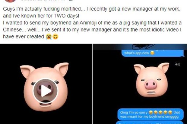 She posted her mistake to Facebook