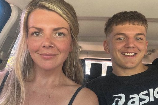 Mel Watts with her now teenage son, Ayden.