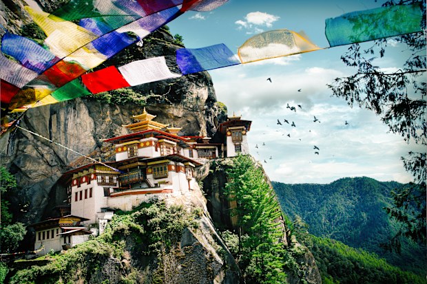 Tiger's Nest Monastery (Taktshang) in the Kingdom of Bhutan.