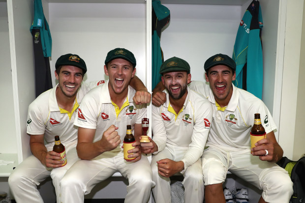 Pat Cummins, Josh Hazlewood, Nathan Lyon and Mitchell Starc.