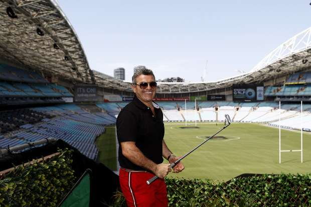 Benny Elias at the launch of G9 Stadium Golf in 2020. Photo: Ryan Pierse/Getty Images