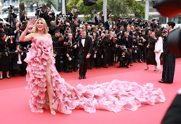 Heidi Klum attends the red carpet for the opening ceremony and "Partir Un Jour" (Leave One Day) screening at the 78th annual Cannes Film Festival, 2025