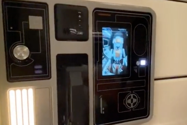 The cabin had an assistant which was activated using the guest's wrist bands.