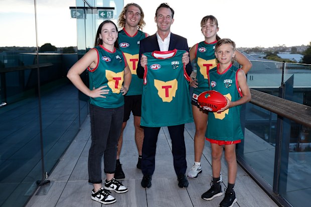 AFL CEO Andrew Dillon launches the new club.