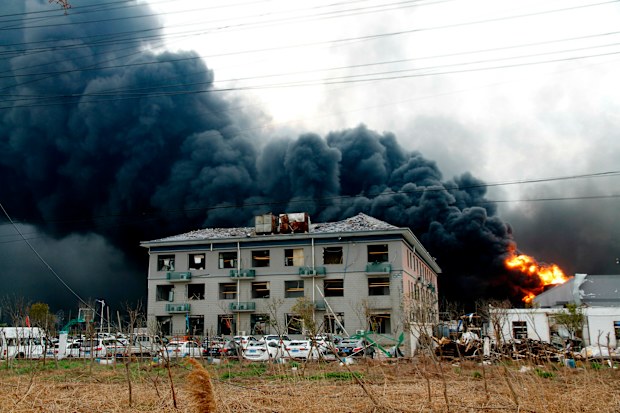 The force of the blast from a chemical plant explosion was so strong, windows were shattered on buildings as far as six kilometres away.