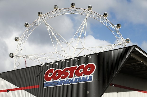 MELBOURNE, AUSTRALIA - AUGUST 04: A general view of Costco signage in Docklands on August 04, 2020 in Melbourne, Australia.  Retail stores across Melbourne will close to customers as further stage 4 lockdown restrictions are implemented in response to Victoria's ongoing COVID-19 outbreak. The new rules, which come into effect at 11:59 on Wednesday 5 August, will see the majority of retail businesses like clothing, furniture, electrical and department stores will be closed to the public for the d
