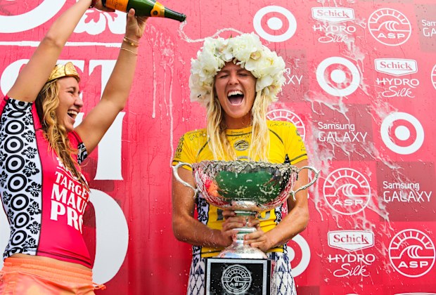 Stephanie Gilmore of Australia competing in and winning six World Title at the Target Maui Pro at Honolua Bay, Maui, HI, USA.