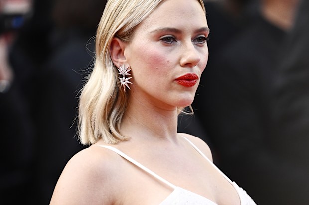 Scarlett Johansson attends the Asteroid City red carpet during the 76th annual Cannes film festival on May 23, 2023. 