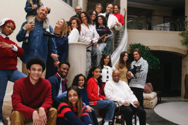 Quincy Jones with his family.