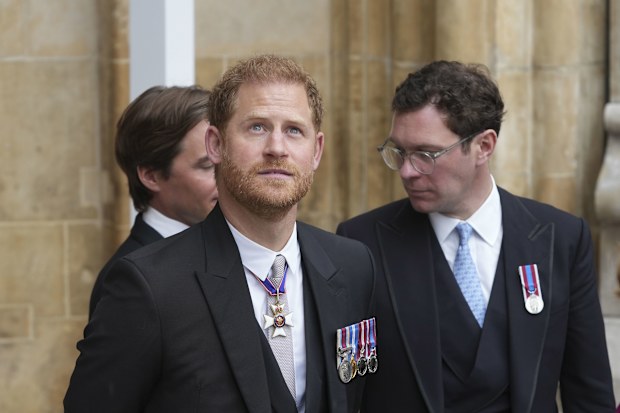 Prince Harry at King Charles' coronation.