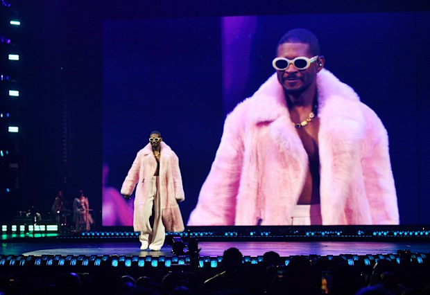 Usher performs during his 'Past Present Future' tour at The O2 Arena on May 06, 2025 in London, England. (Photo by Jim Dyson/Getty Images)