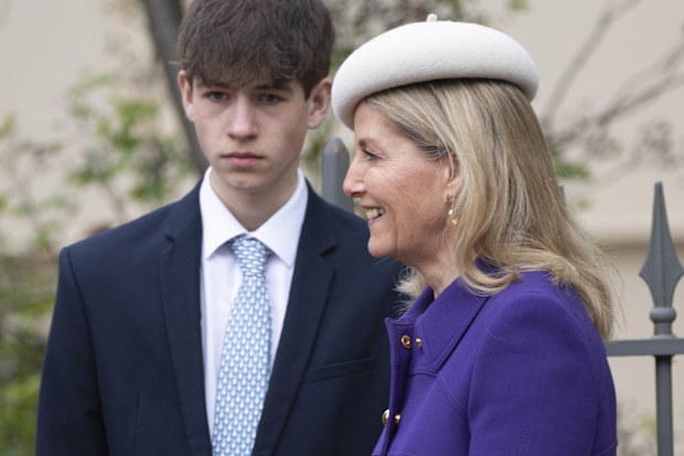 James, Earl of Wessex and Sophie, Duchess of Edinburgh attend the Easter Mattins Service at St George's Chapel, Windsor Castle on March 31, 2024 in Windsor, England. (Photo by Mark Cuthbert/UK Press via Getty Images)