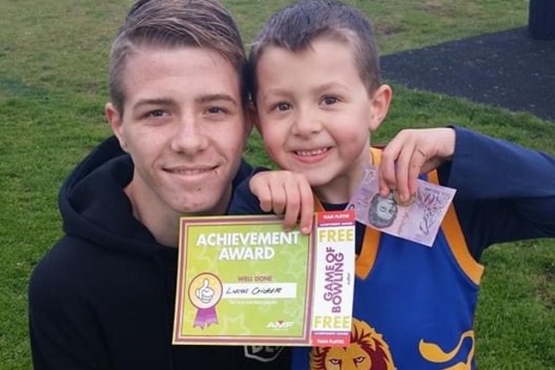 Jarrod and Lucas, who was just six when he helped save his brother's life.