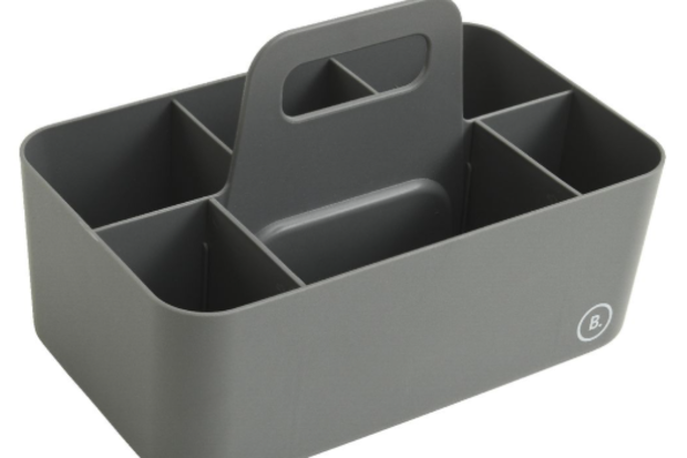 Officeworks has the Born Art Caddy for $14, which features seven unmovable compartments.