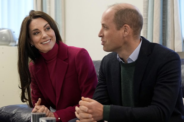 Kate, Princess of Wales, and Prince William visit Windsor Foodshare in Windsor, Thursday, Jan. 26, 2023. 