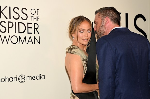 Jennifer Lopez and Ben Affleck attend the "Kiss Of The Spider Woman" New York Screening