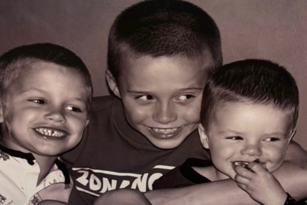 Romeo Beckham, Brooklyn Beckham and Cruz Beckham as kids