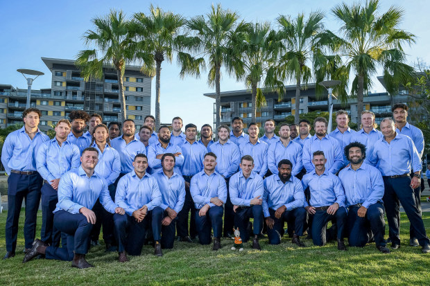 The 2023 Wallabies Rugby World Cup squad in Darwin.