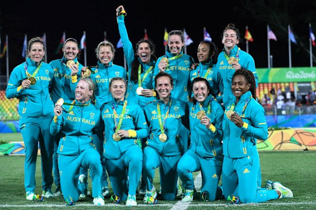 Australia's women's rugby sevens team won gold at the Rio 2016 Olympic Games.
